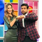 Efraín con quien era su pareja, Alejandra Jaramillo.