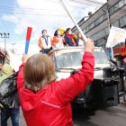 Recorridos. Andrés Arauz continuó ayer con la campaña electoral que concluye a la medianoche del jueves.