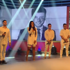 Jorge Luis del Hierro, Dayanara, Maykel y Jonathan Luna.