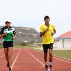 Entrenamiento. Paola Bonilla y Daniel Pintado entrenaron del 13 al 26 de febrero en la Base Naval de Salinas como parte de su fase de aclimatación para los Juegos Olímpicos.