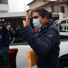 Yaku Peres llega al Tribunal Contencioso Electoral a presentar el ultimo recurso para el conteo de votos de las elecciones del 7 de febrero para elegir a presidentes.