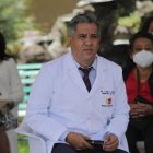 El ministro de Salud, Camilo Salinas, en un evento ayer en Quito.