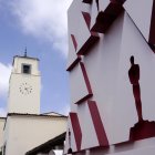Los Angeles (Usa), 24/04/2021.- An Oscar statue design on a red carpet backdrop at Union Station, one of the locations for the 93rd Academy Awards in Los Angeles, California, USA, 24 April 2021. (Estados Unidos) EFE/EPA/Chris Pizzello / POOL Los Angeles prepares to host 93rd Academy Awards