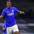 El delantero ecuatoriano Brayan Angulo celebra uno de sus dos goles en el último partido de la Concachampions.