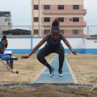 Trabajo. La guayaquileña de 20 años volvió recién a la competencia oficial en marzo en el Grand Prix Mundial, en Túnez.