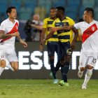 La selección ecuatoriana volvió a tener problemas contra Perú.
