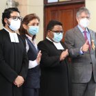 El presidente Guillermo Lasso recibió este 16 de julio una condecoración de parte del Colegio San José "La Salle".