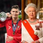 Cristiano Ronaldo y la Reina Isabel II de Inglaterra.