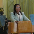 Postura. Desde Riobamba la presidenta de la Asamblea Nacional, Guadalupe Llor ratificó que no aprobarán leyes sin debate