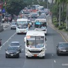 Transporte. Algunos de los buses urbanos que circulan en Guayaquil.