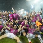 Los jugadores de Independiente del Valle son los flamantes campeones de la LigaPro 2021.