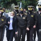 Reunión. La ministra de Gobierno Alexandra Vela acudió la tarde de este miércoles a la Contraloría.