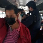 Aforo. En los buses de transporte interparroquial que se dirigieron a Quito, este lunes 24 de enero, no hubo control y el aforo fue más del 75 %.