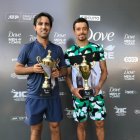 Hildago (i) ganó el fin de semana el título del Challenger de Santa Cruz, en Bolivia y llegaba a Argentina como favorito con Thiem.