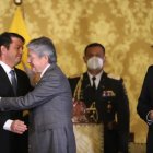 Acto. El presidente Guillermo Lasso posesionó ayer a los nuevos ministros en Carondelet.