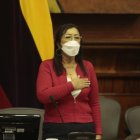 Guadalupe Llori en la Asamblea.