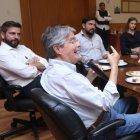 Conversatorio. Uno de los salones de Diario EXPRESO acogió el encuentro entre el presidente y los editorialistas de este medio.