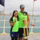 Ana Victoria junto a Juan Fernando Enderica, su entrenador en el club.