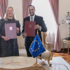 La celebración del acuerdo se dio en la ciudad de Quito, entre el canciller Juan Carlos Holguín y Jutta Urpilaeienen, delegada de la Unión Europera.
