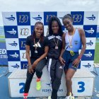 Angela Tenorio (i) y Anahí Suárez se fueron de Ecuador compitiendo en Guayaquil.