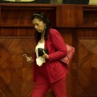 Guadalupe Llori asegura que se vulneraron sus derechos con la decisión de removerla del cargo de presidenta de la Asamblea.