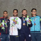 Acevedo terminó con moretones, pero feliz, tras colgarse el único oro de Ecuador en el kumite -84 kg.