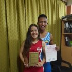 Jorge y Samira tras firmar el acta en el Registro Civil del barrio San Pablo, en Asunción. Ya alistan la unión en Ecuador.