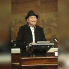 Propuesta. El asambleísta Ricardo Ulcuango presentó la moción ante el pleno de la Asamblea.