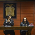 Jueces. Daniela Camcho, Luis Rivera y Felipe Córdova, integraron el tribunal de apelación.
