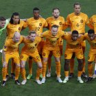 Doha (Qatar), 25/11/2022.- Players of the Netherlands before the FIFA World Cup 2022 group A soccer match between the Netherlands and Ecuador at Khalifa International Stadium in Doha, Qatar, 25 November 2022. (Mundial de Fútbol, Países Bajos; Holanda, Catar) EFE/EPA/Rungroj Yongrit