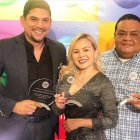 Marlon junto a Emilio Pinargote y Silvana Torres.