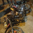 Quevedo. Así se observa el estado en que quedó una de las motocicletas.