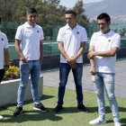 Byron Guamá (i), Pablo Caicedo, Carlos Gálviz y Santiago Montenegro (d) tienen como meta dar pelea en la Vuelta a Costa Rica.