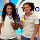 Tamara Salazar (i) y Neisi Dajomes, tras la cosecha de las dos únicas medallas olímpicas en Tokio 2020.