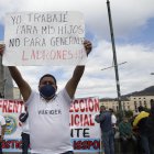 Manifestación. La pérdida de dinero ha generado reclamos. El Isspol agrupa a 80.000 afiliados y jubilados.