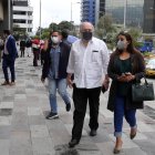 El expresidente Abdalá Bucaram en una comparecencia a un juzgado en Pichincha.