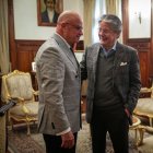 Aparición. Guillermo Lasso y Alfredo Borrero aparecieron juntos este martes en Carondelet.