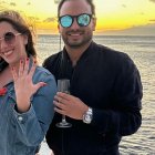 Cynthia Raby y su novio.