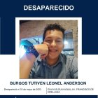 El Ministerio del Interior emitió la alerta para reportar detalles del jóven.