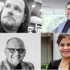 Los catedráticos Ernesto Ladín (izq.); Eddie González, Cristian Cortez (abajo) y Sylvia Poveda, serán parte de este conversatorio.
