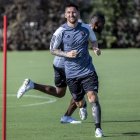 Fort Lauderdale (Usa), 18/07/2023.- Argentine soccer player Lionel Messi attends his first Inter Miami CF training session at Florida Blue Training Center in Fort Lauderdale, Florida, USA, 18 July 2023. The Seven-time Ballon d"ÄôOr winner and World Cup Champion Lionel Messi signed a contract with Inter Miami CF. (Mundial de Fútbol) EFE/EPA/CRISTOBAL HERRERA-ULASHKEVICH