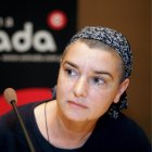 Sinead O"Connor en un encuentro con sus seguidores en Warsaw, Polonia, en el año 2008.