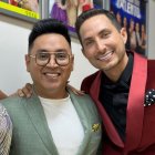 Eduardo con Fernanda Gallardo y Lazito de la farándula.