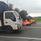Hecho. El 22 y 23 de agosto hubo protestas en la Perimetral, de Daule.