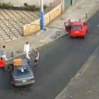 Un accidente reportajo en el sur de la ciudad durante feriado.