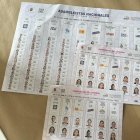 La candidata a la legislatura de Ecuador en el Exterior, Ester Cuesta mostró que recibió dos papeletas de los candidatos a asambleístas y no de la presidencia.