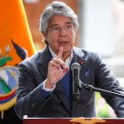 Fotografía de archivo en la que se registró al presidente de Ecuador, Guillermo Lasso, en Quito (Ecuador)