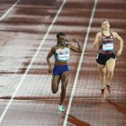 Nicole Caicedo luego de cruzar la meta como la segunda mejor del continente.