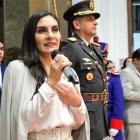 Diplomacia. La vicepresidenta Verónica Abad, durante uno de sus primeros discursos como autoridad.