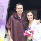 Daniel Noboa y Verónica Abad durante la campaña electoral de las elecciones anticipadas.